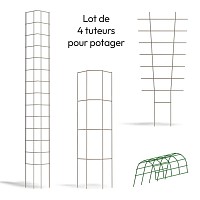 Lot de 4 tuteurs légumes et plantes