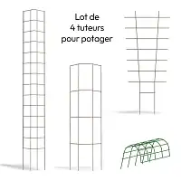 Lot de 4 tuteurs légumes et plantes