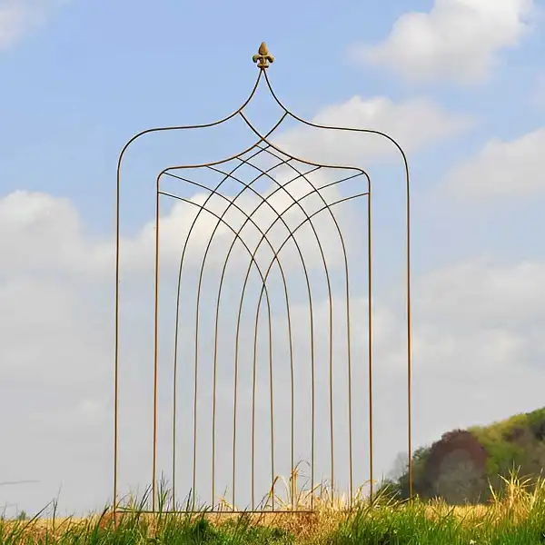 tuteur treillis decoratif metal rouille  tuteur treillis decoratif metal rouille