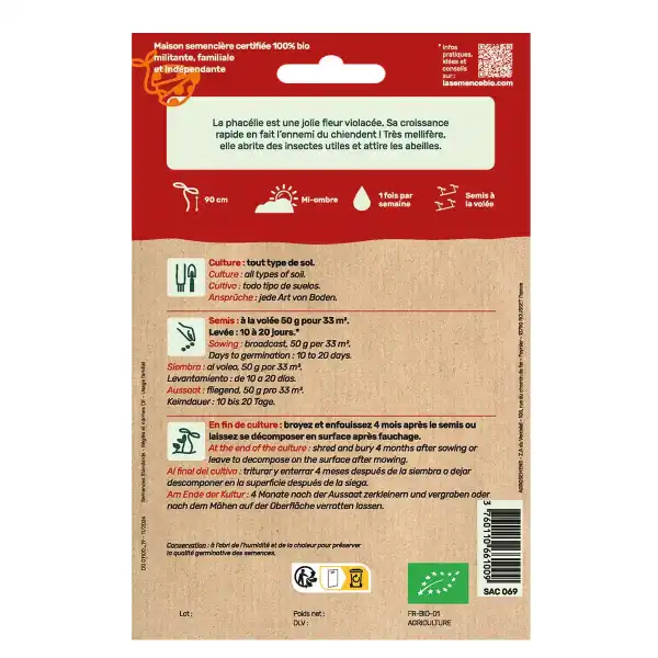 utilisation graines phacelie