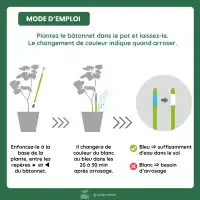 Testeur d'humidité pour plantes - Indicateur d'arrosage SUStee pour savoir quand arroser