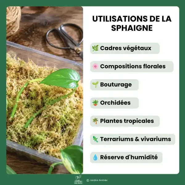 utilisations sphaigne fraiche plantes