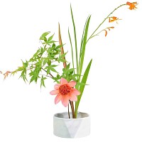 Vase Ikebana en grès émaillé 12cm - Art floral japonais