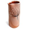 Vase en terre cuite fabriqué et décoré à la main - H. 18cm