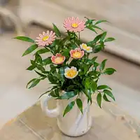 Eglantine en céramique sur tige à planter - Déco jardin