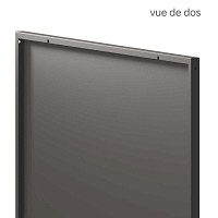 Panneau décoratif extérieur en métal L.53 x H.144cm - Ombellifère gris