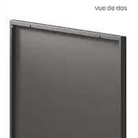 Panneau décoratif extérieur en métal L.53 x H.144cm - Herbes n°1 gris