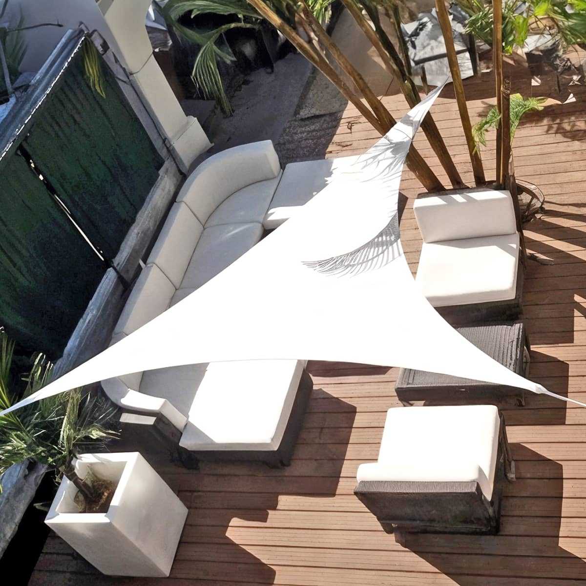 voile ombrage blanc terrasse