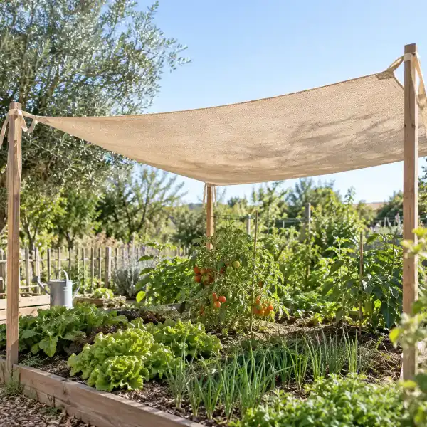 voile ombrage potager jute