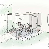 Voile d'ombrage 2 x 3m - Filet de protection des cultures Beige