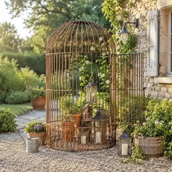 voliere ancienne deco