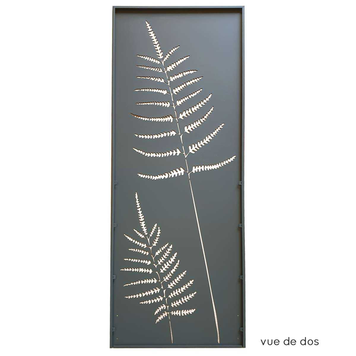 Panneau décoratif extérieur en métal H. 144 - 180cm - Motif végétal