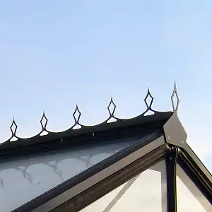 Faitière décorative noire pour serre ACD R205H