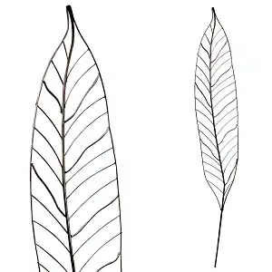 Tuteurs décoratifs en acier peint - Feuille de charme H. 180cm - lot de 2