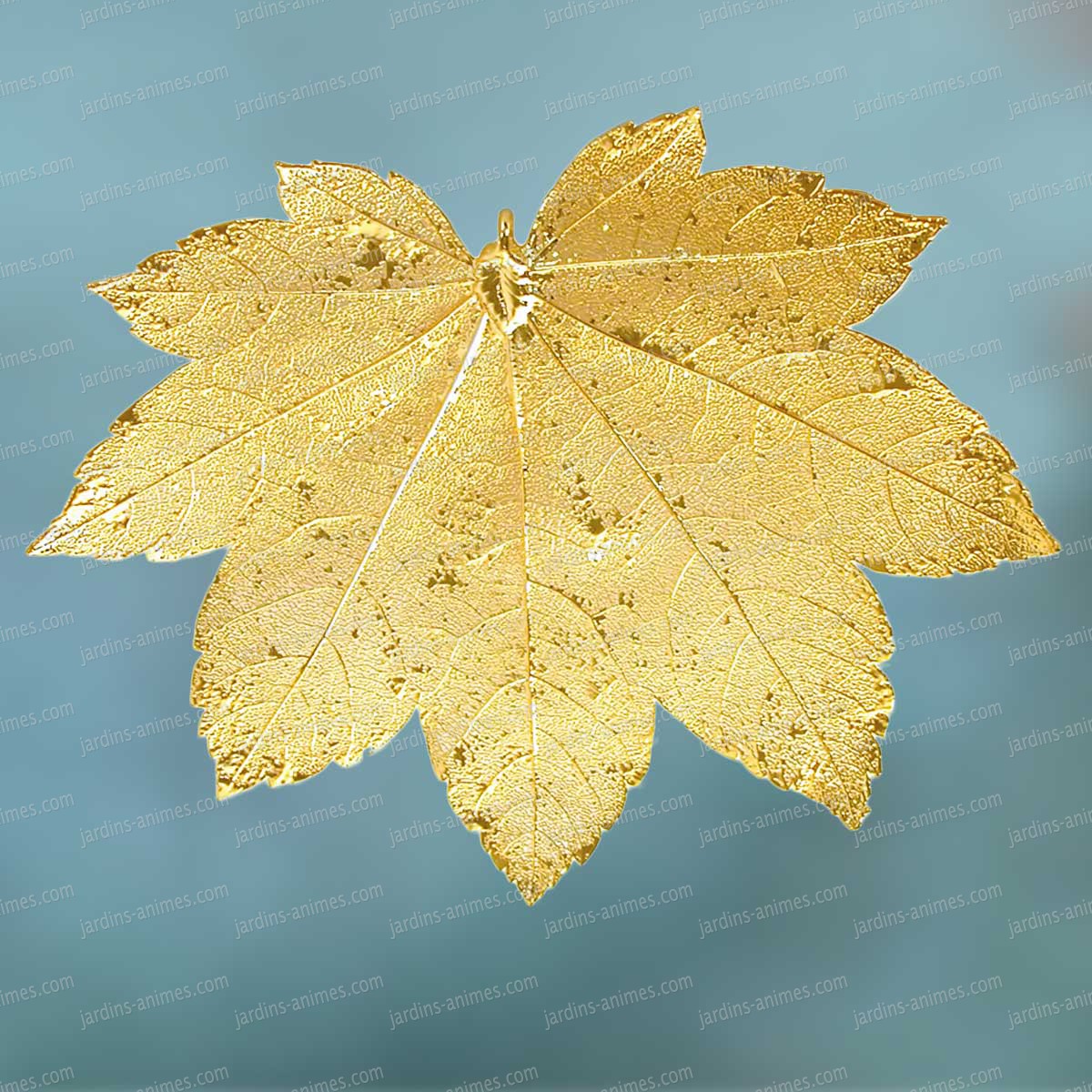 Feuille d'érable en or 24 carats Bijoux de Jardin Feuille d'érable en or 24 carats Bijoux de Jardin