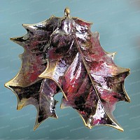 Feuille de houx (double) en cuivre