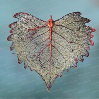 Feuille de peuplier en cuivre