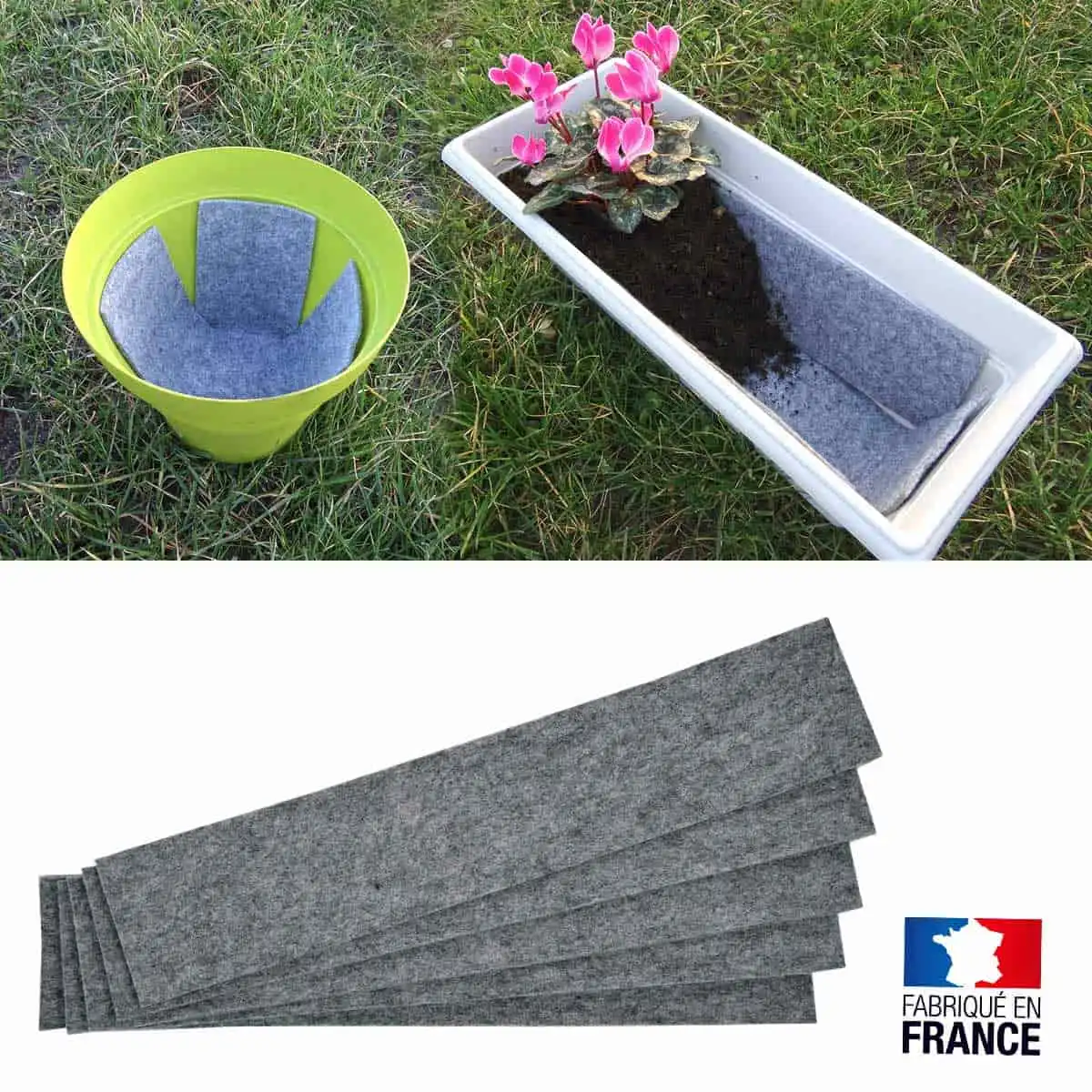 Rouleau De Feutre Pour Doublure De Pots De Fleurs - 30,5x203,2 Cm, Noir, Respirant, Rétention D'eau, Alternative à La Fibre De Coco