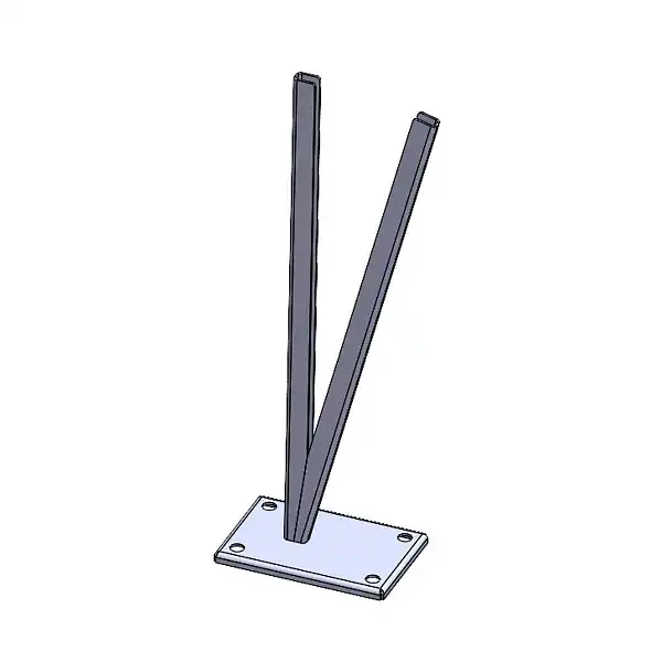 fixation panneau verre totem