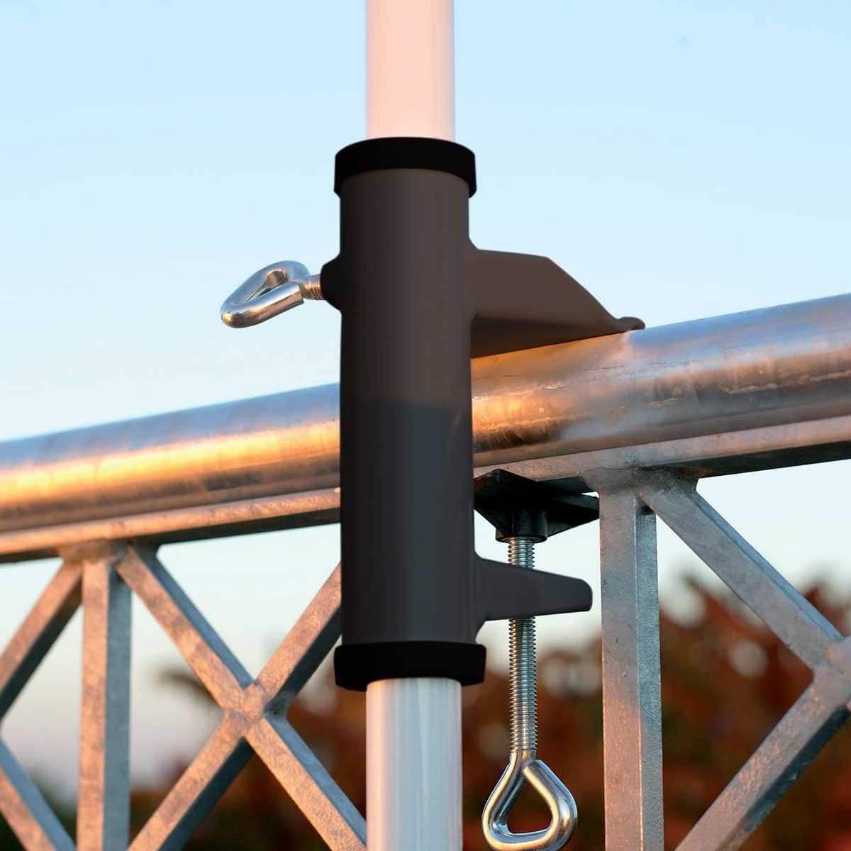 Duplicatie Slink Weinig Support parasol balcon - Pour balustrades diamètre max. 48mm, vente au  meilleur prix | Jardins