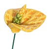 Fleur en céramique sur tige à planter - Anthurium jaune