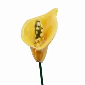 Arum jaune - Fleur en céramique sur tige à planter