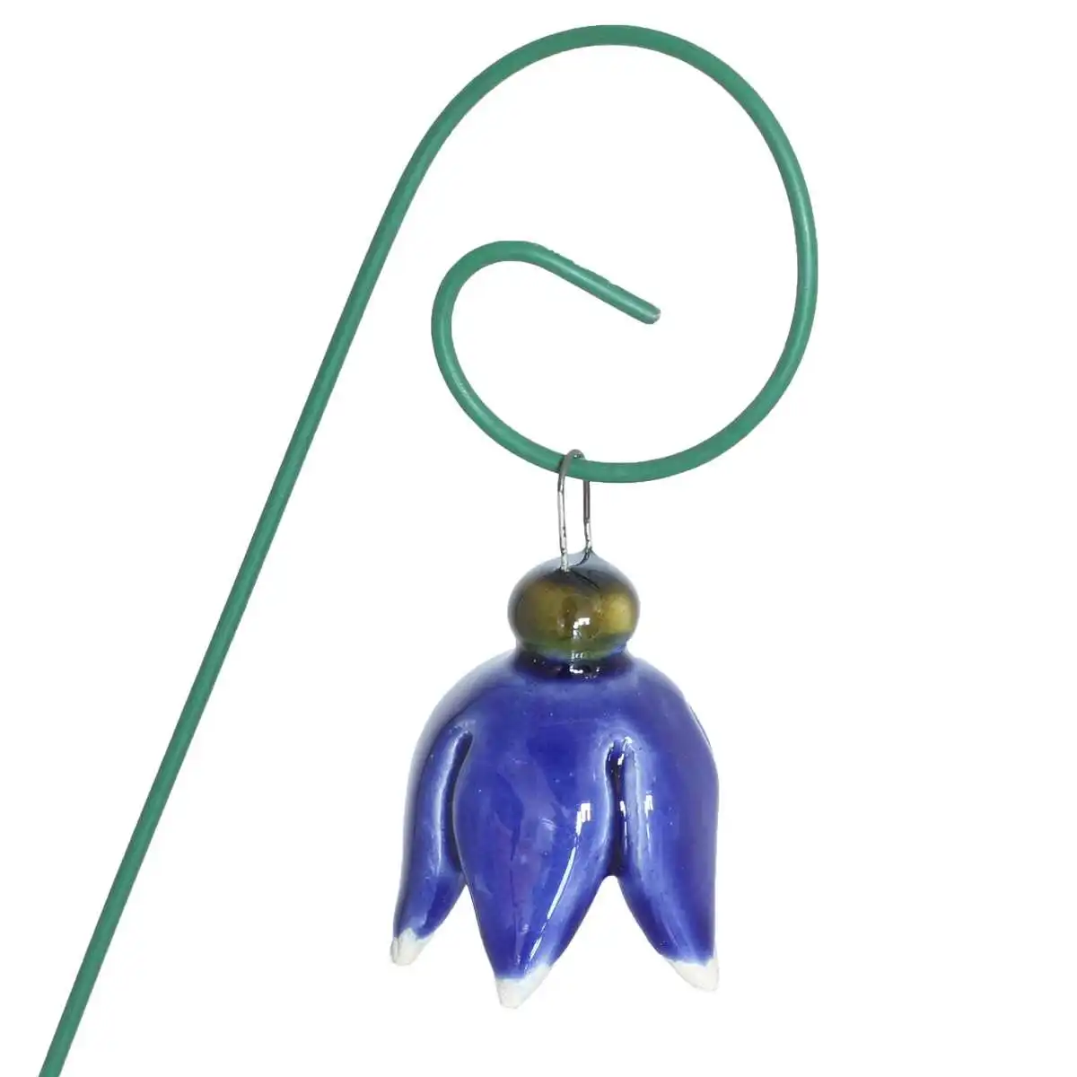 Bruyère bleu foncé - Fleur en céramique sur tige à planter  Bruyère bleu foncé - Fleur en céramique sur tige à planter