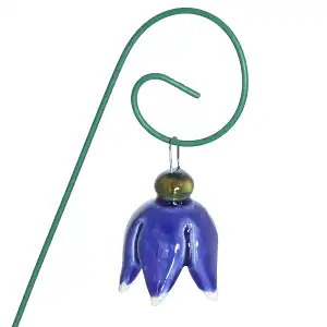 Bruyère bleu foncé - Fleur en céramique sur tige à planter