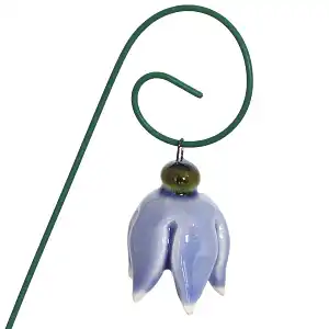 Bruyère bleu clair - Fleur en céramique sur tige à planter