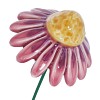 Fleur en céramique sur tige à planter - Camomille rose