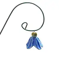 Campanule bleu - Fleur en céramique sur tige à planter  Campanule bleu - Fleur en céramique sur tige à planter