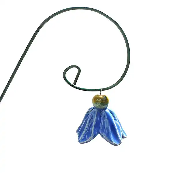 fleur ceramique campanule bleu