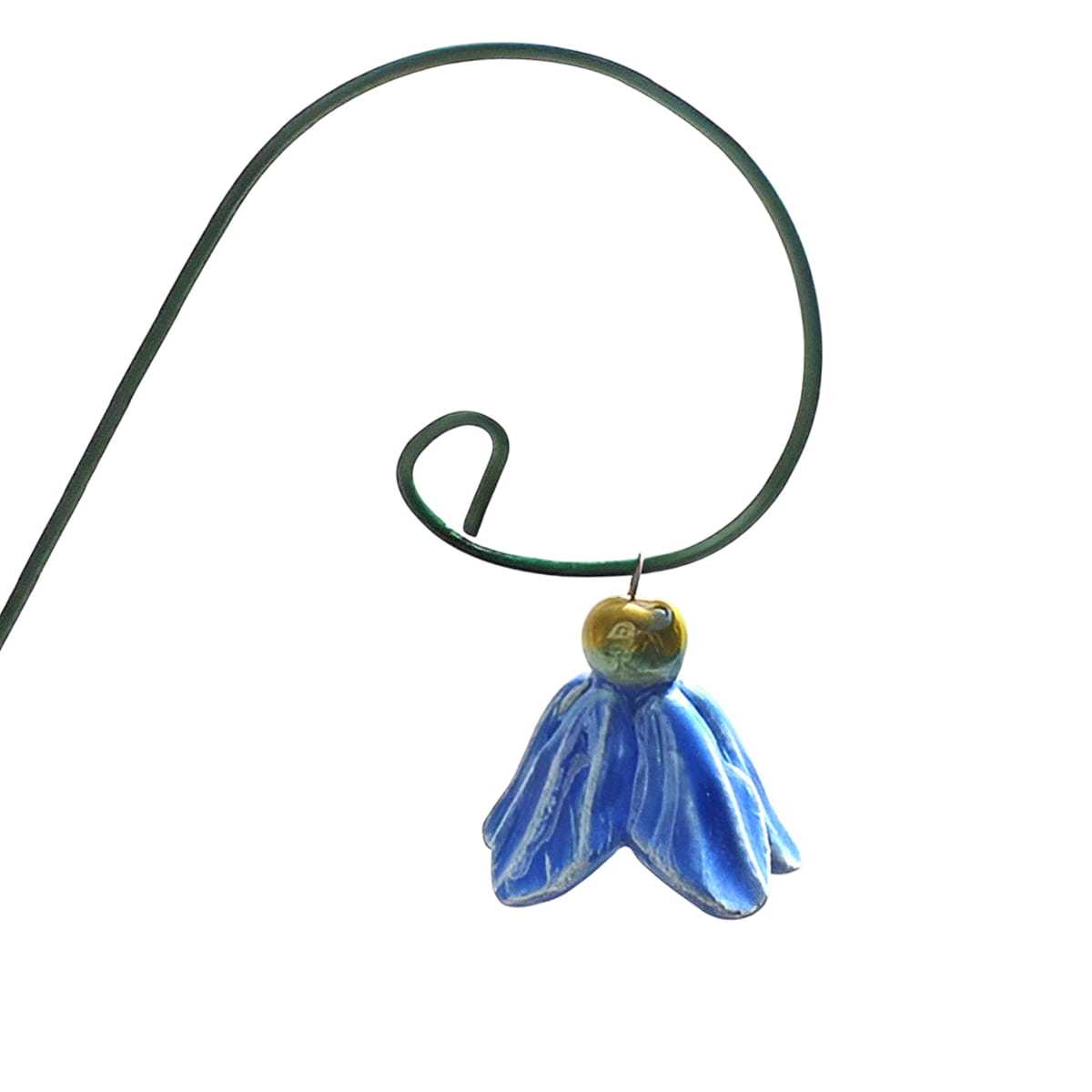 fleur ceramique campanule bleu