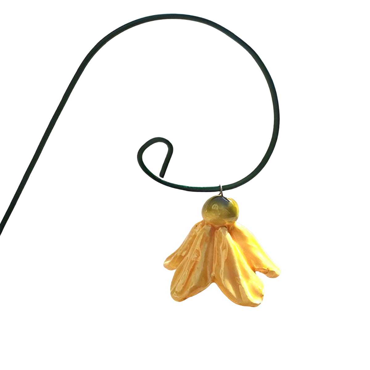 fleur ceramique campanule jaune