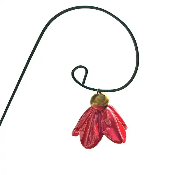 fleur ceramique campanule rouge