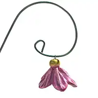 Campanule violet - Fleur en céramique sur tige à planter  Campanule violet - Fleur en céramique sur tige à planter