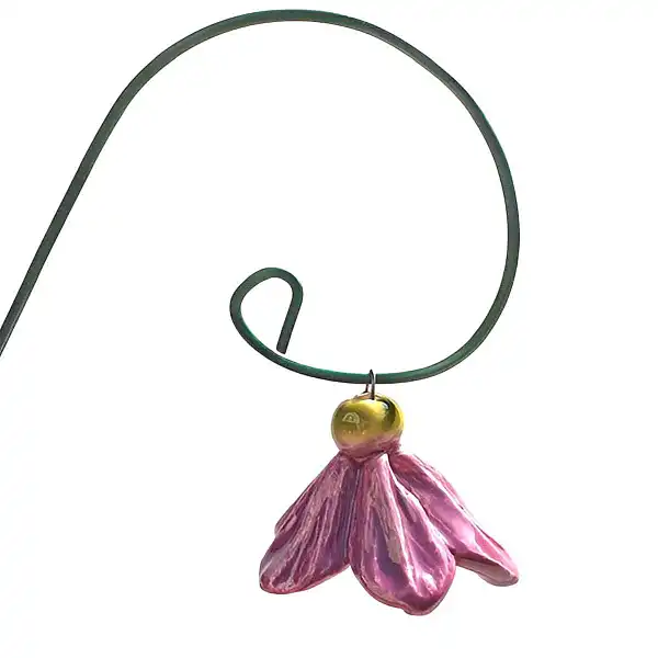 fleur ceramique campanule violet