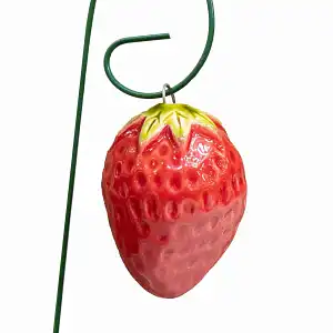 Fruit en céramique sur tige à planter - Fraise
