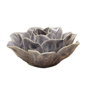 Fleur lotus en céramique 13cm - Lilas