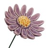 Fleur en céramique sur tige à planter - Marguerite violette