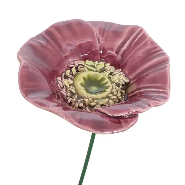 fleur ceramique pavot rouge fleur ceramique pavot rouge