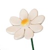 Fleur en céramique sur tige à planter - Petite marguerite blanche