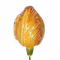 Fleur en cÃ©ramique sur tige Ã planter - Tulipe jaune