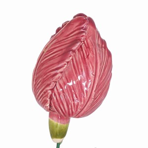 Fleur en céramique sur tige à planter - Tulipe rose