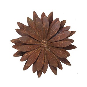 Fleur de chrysanthème en métal rouillé 40cm