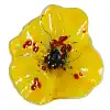 Fleur Coquelicot JAUNE en verre