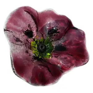 Fleur Coquelicot POURPRE en verre