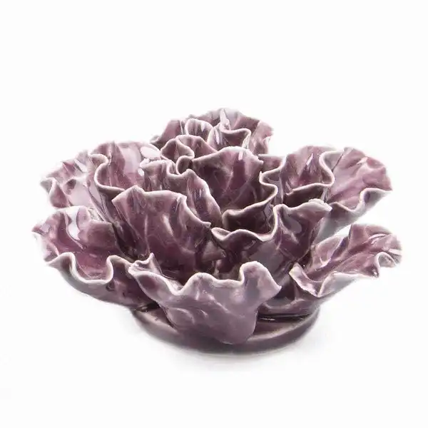 fleur corail deco ceramique violet