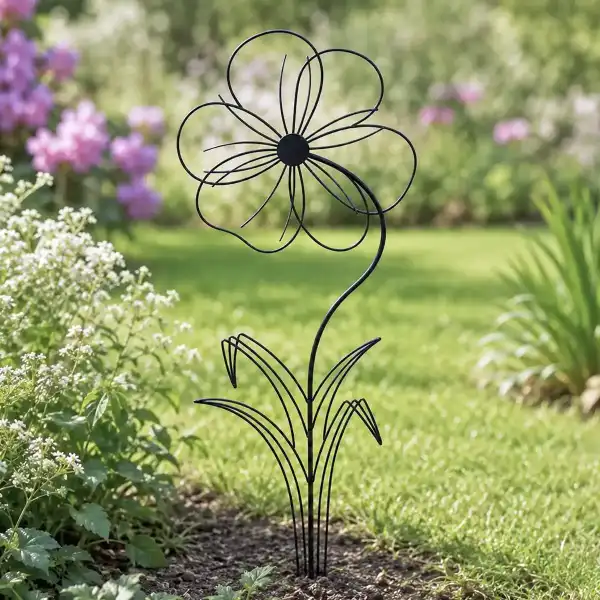 fleur deco fer jardin
