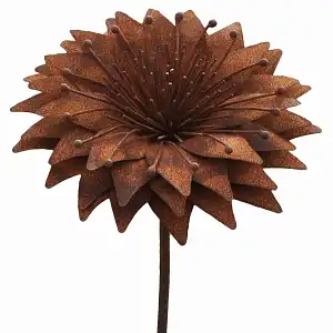 Tuteur fleur Nigelle en fer brut 24cm